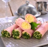 Рулетики из ветчины с сыром