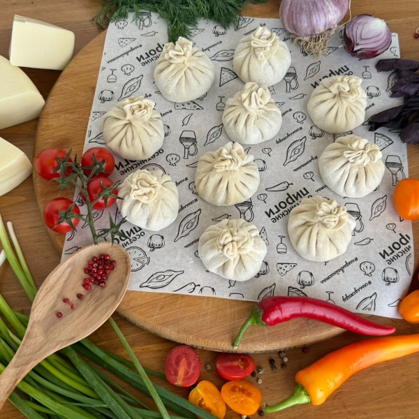 Хинкали с говядиной и свининой