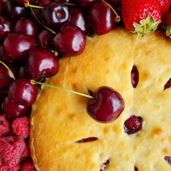 Пирог Вишня и крем-чиз