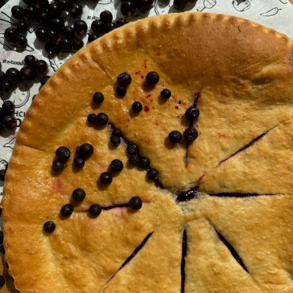 Пирог с Черникой и крем-чиз