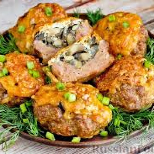 Мясное лукошко с грибами