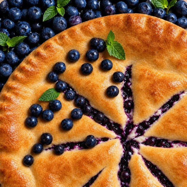 Пирог с Черникой и крем-чиз